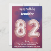 Carte d'anniversaire heureuse à 82 ans (Devant)