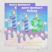 Carte d'anniversaire heureuse à dix-neuf ans (Devant / Derrière)
