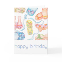 Carte d'anniversaire heureuse de chaussures