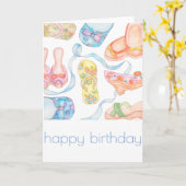 Carte d'anniversaire heureuse de chaussures (Fleur jaune)