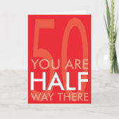 Carte d'anniversaire heureuse de demi siècle (Devant)