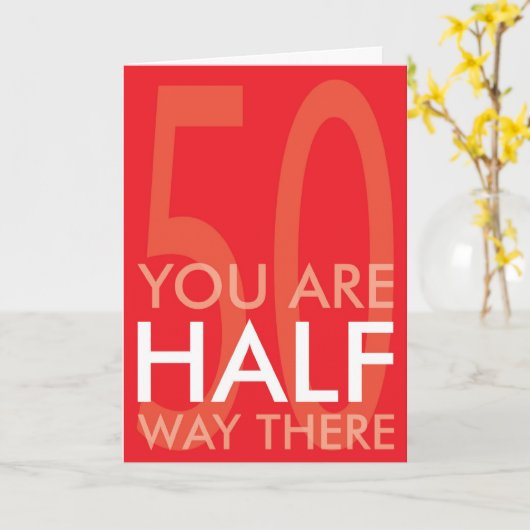 Carte d'anniversaire heureuse de demi siècle (Fleur jaune)