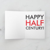 Carte d'anniversaire heureuse de demi siècle (Intérieur)