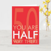 Carte d'anniversaire heureuse de demi siècle (Fleur jaune)