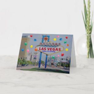Carte d'anniversaire heureuse de Las Vegas 21ème