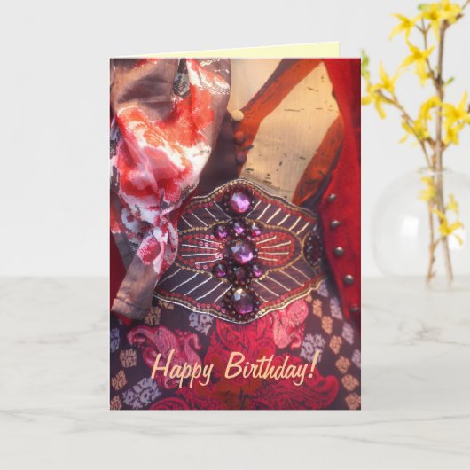 Carte d'anniversaire heureuse de mode (Fleur jaune)