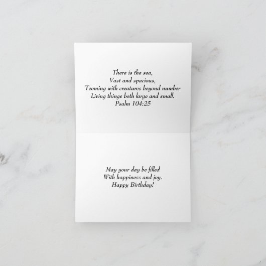 Carte d'anniversaire heureuse de pingouin ! (Intérieur)