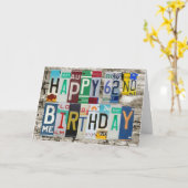 Carte d'anniversaire heureuse de plaques (Fleur jaune)