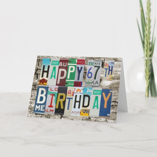 Carte d'anniversaire heureuse de plaques (Devant)