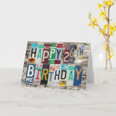 Carte d'anniversaire heureuse de plaques (Fleur jaune)