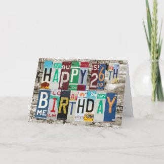 Carte d'anniversaire heureuse de plaques