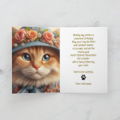Carte d'anniversaire heureuse de votre chat mignon (Intérieur)