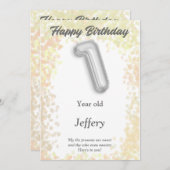 Carte d'anniversaire heureuse d'un an (Devant / Derrière)