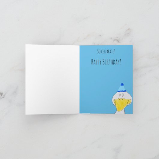 Carte d'anniversaire heureuse pour canard (Intérieur)
