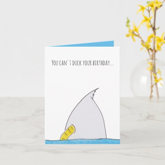 Carte d'anniversaire heureuse pour canard (Fleur jaune)