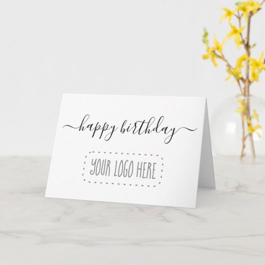 Carte d'anniversaire heureuse pour les clients d'a (Fleur jaune)