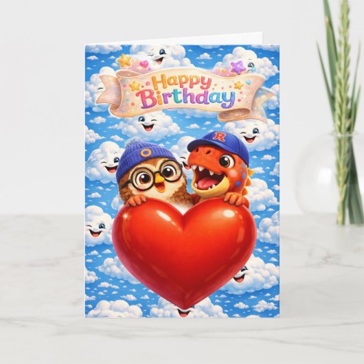 Carte d'anniversaire heureuse, salutation de ballo (Devant)