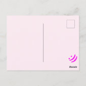 Carte d'anniversaire heureux avec une femme heureu (Dos)