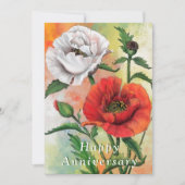 Carte d'anniversaire heureux Pépites blanches roug (Devant)