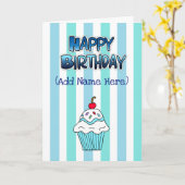 Carte d'anniversaire heureux personnalisé (Fleur jaune)