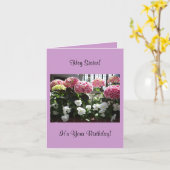 Carte d'anniversaire Hey Soeur (Fleur jaune)