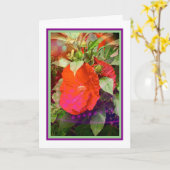 Carte d'anniversaire Hibiscus (Fleur jaune)
