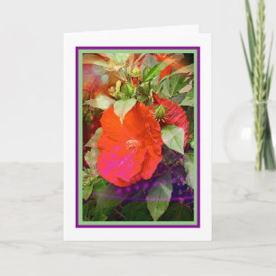 Carte d'anniversaire Hibiscus
