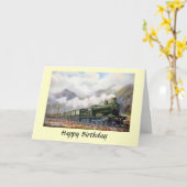Carte d'anniversaire - Highland Railway (Fleur jaune)