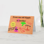 Carte d'anniversaire hippie (Devant)