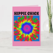 CARTE D'ANNIVERSAIRE HIPPIE CHICK (Devant)