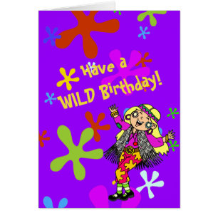 Carte d'anniversaire hippie d'enfant de fleur de