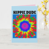 CARTE D'ANNIVERSAIRE HIPPIE DUDE (Fleur jaune)