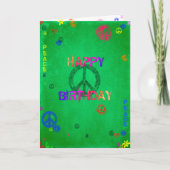 Carte d'anniversaire hippie heureuse (Devant)