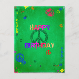 Carte d'anniversaire hippie heureuse
