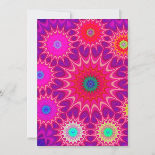 Carte d'anniversaire Hippie Invitation (Dos)