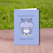 Carte d'anniversaire Hippo