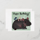 Carte d'anniversaire Hippo (Recto/Verso)