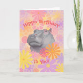 Carte d'anniversaire Hippo (Devant)