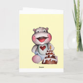 Carte d'anniversaire Hippo (Dos)