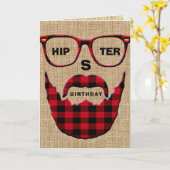 Carte d'anniversaire HipSter (Fleur jaune)