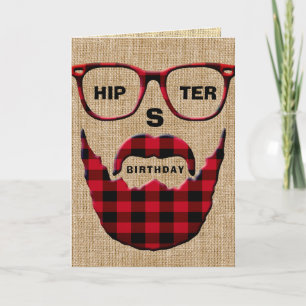 Carte d'anniversaire HipSter