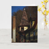 Carte d'anniversaire "Histoire de l'architecture" (Fleur jaune)