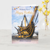 Carte d'anniversaire HMS Victory (Fleur jaune)
