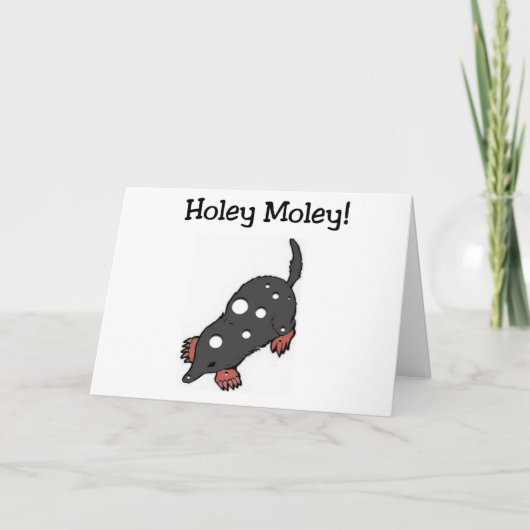 Carte d'anniversaire Holey Moley Funny (grande imp (Devant)