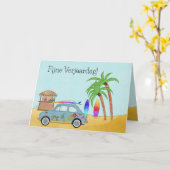 Carte d'anniversaire hollandaise Hawaii Surf Fiat (Fleur jaune)