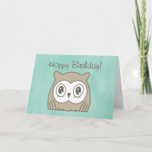 Carte d'anniversaire Hoot OWL