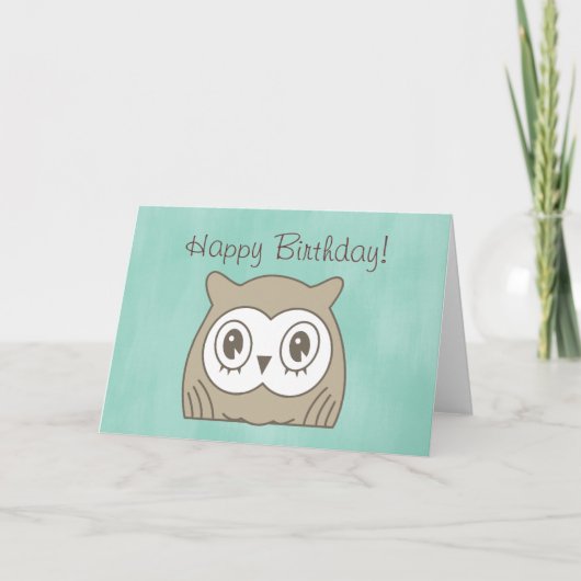 Carte d'anniversaire Hoot OWL (Devant)