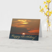 Carte d'anniversaire Horizon Sunset (vierge à l'in (Fleur jaune)