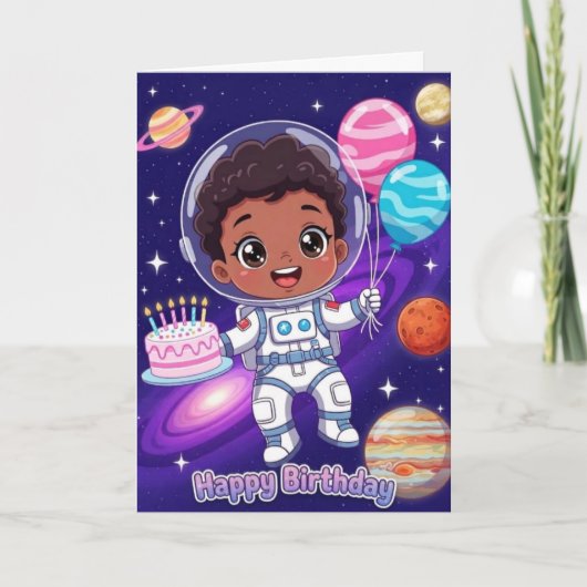 Carte d'anniversaire hors de ce monde (Devant)