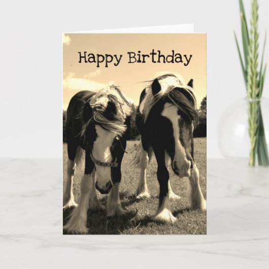 Carte d'anniversaire Horsey (Devant)